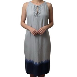 Banana Republic Gray and‎ Navy Embellished Top